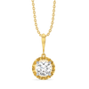 Solitaire Shine - Pure Gold Lab Diamond Pendant