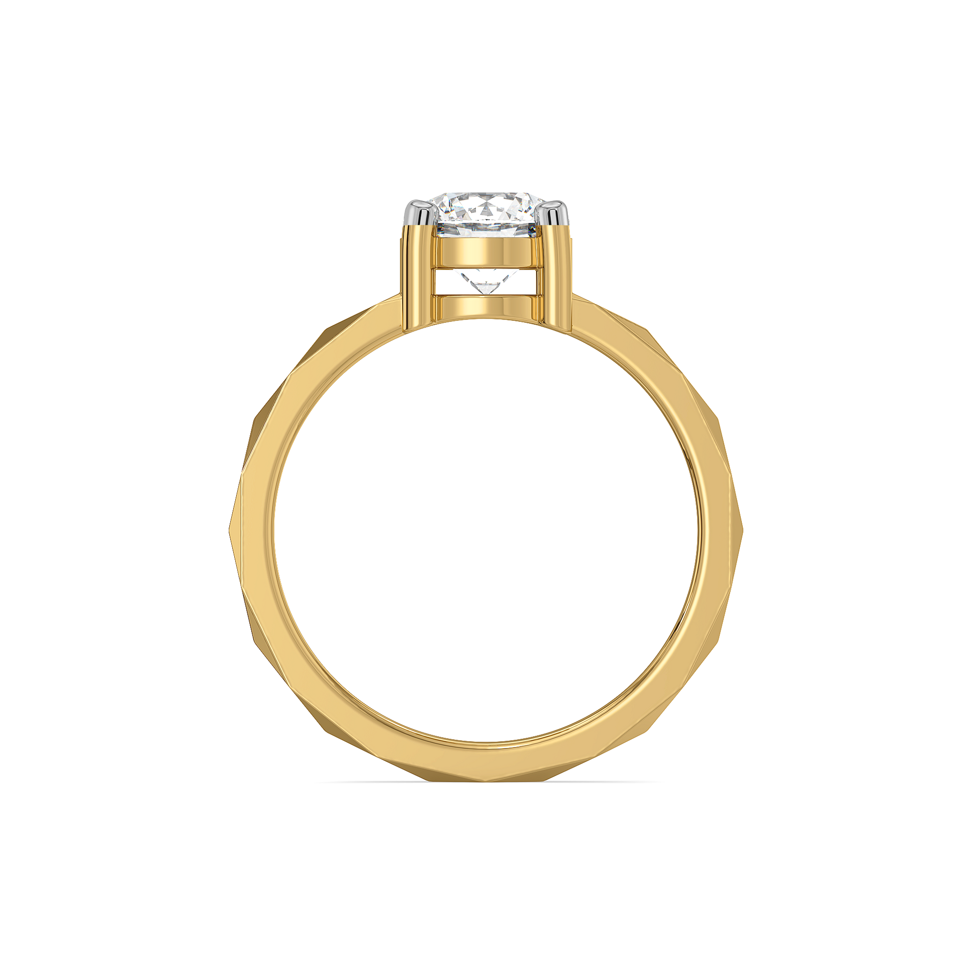 Solitaire Shine - Pure Gold Lab Diamond Ring