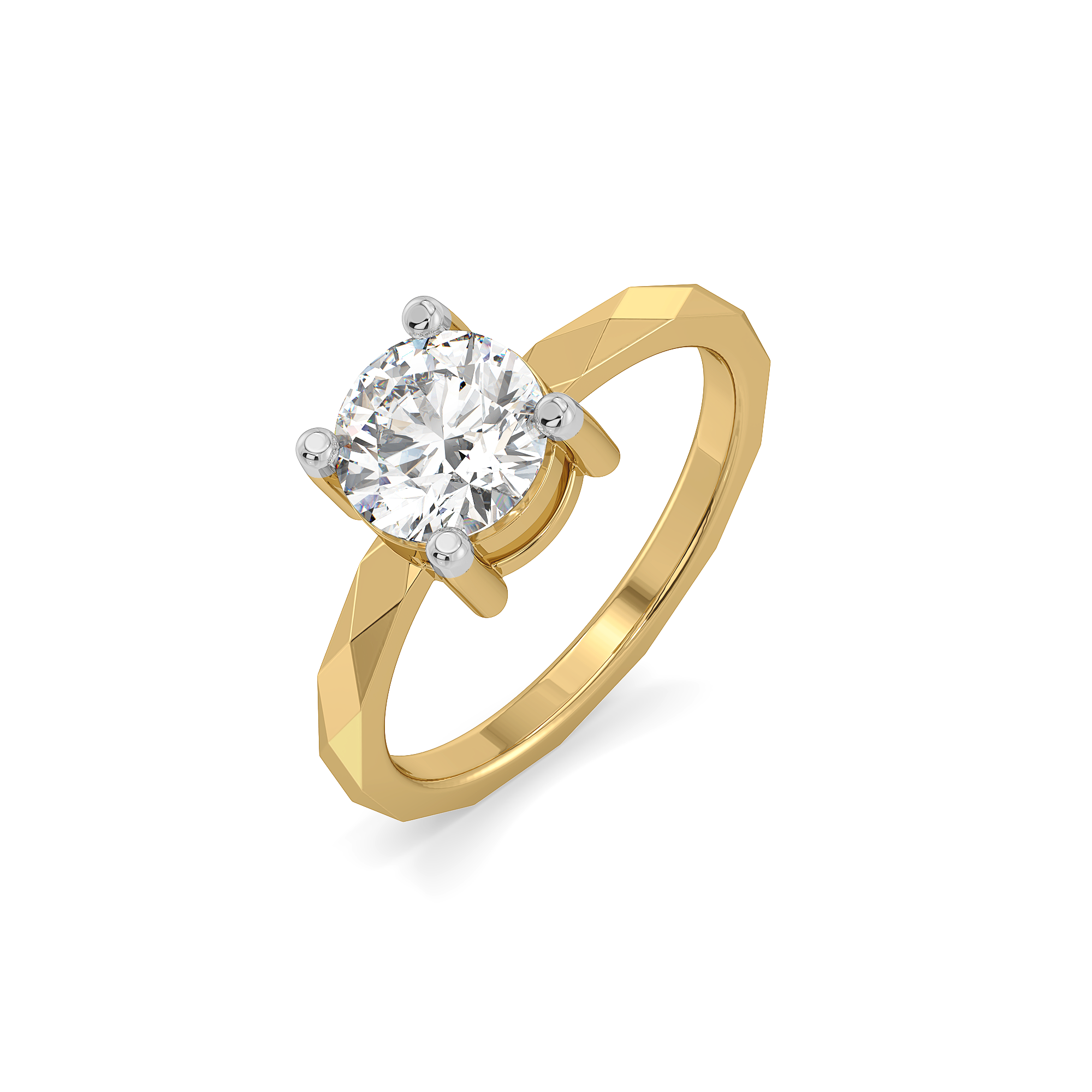 Solitaire Shine - Pure Gold Lab Diamond Ring