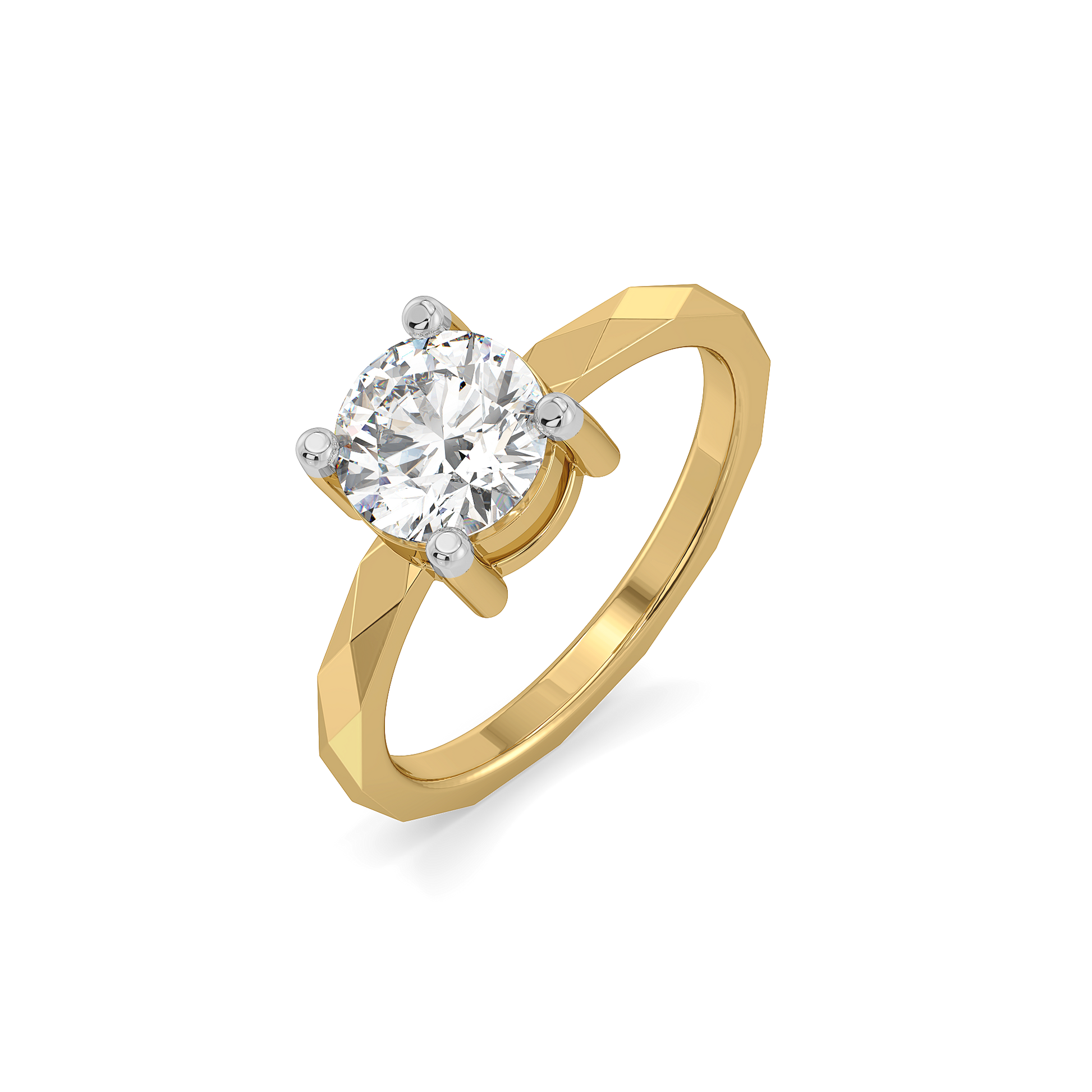 Solitaire Shine - Pure Gold Lab Diamond Ring
