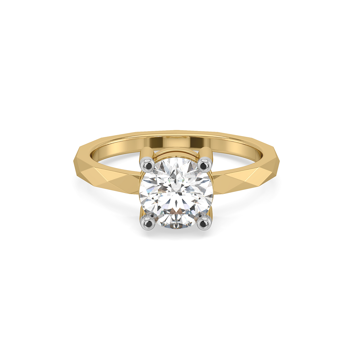 Solitaire Shine - Pure Gold Lab Diamond Ring