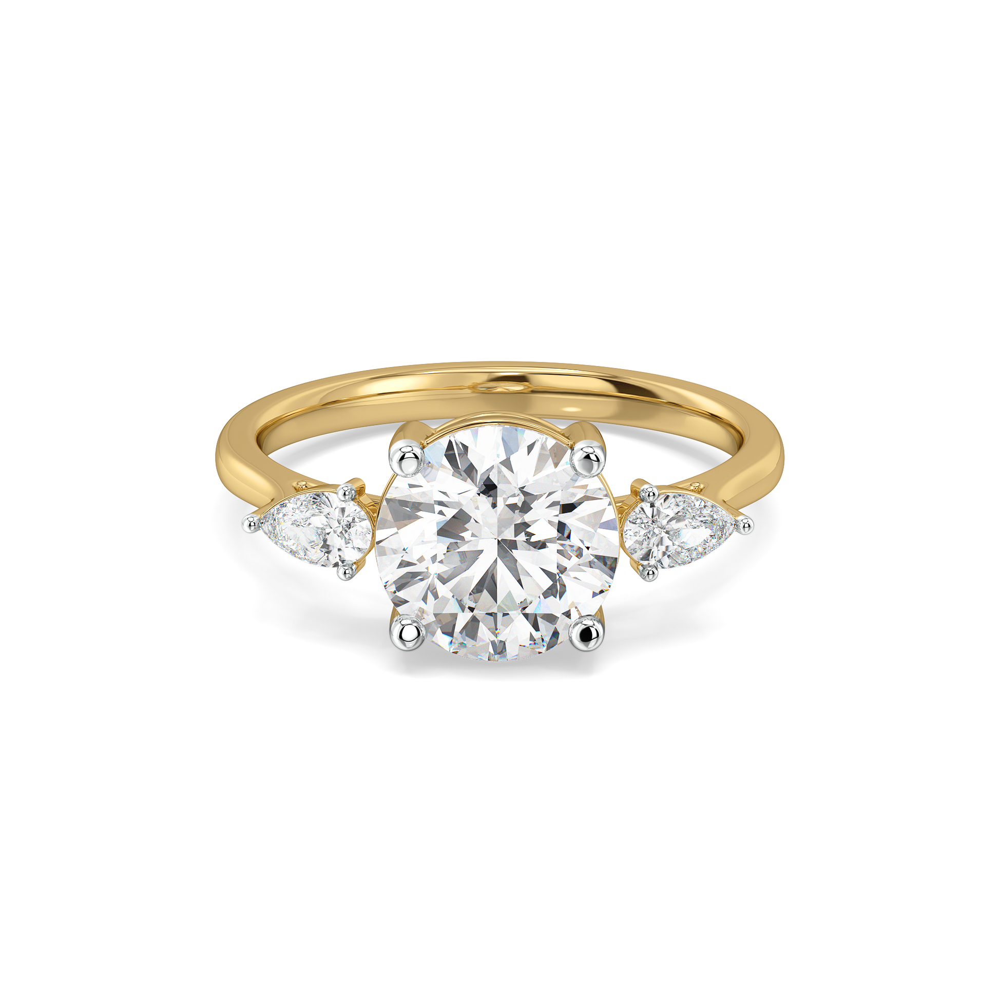 Sunlit Tear - Pure Gold Lab Diamond Ring