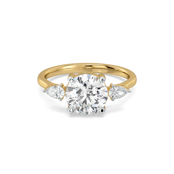 Lukson Sunlit Tear Pure Gold Lab Grown Diamond Ring in India