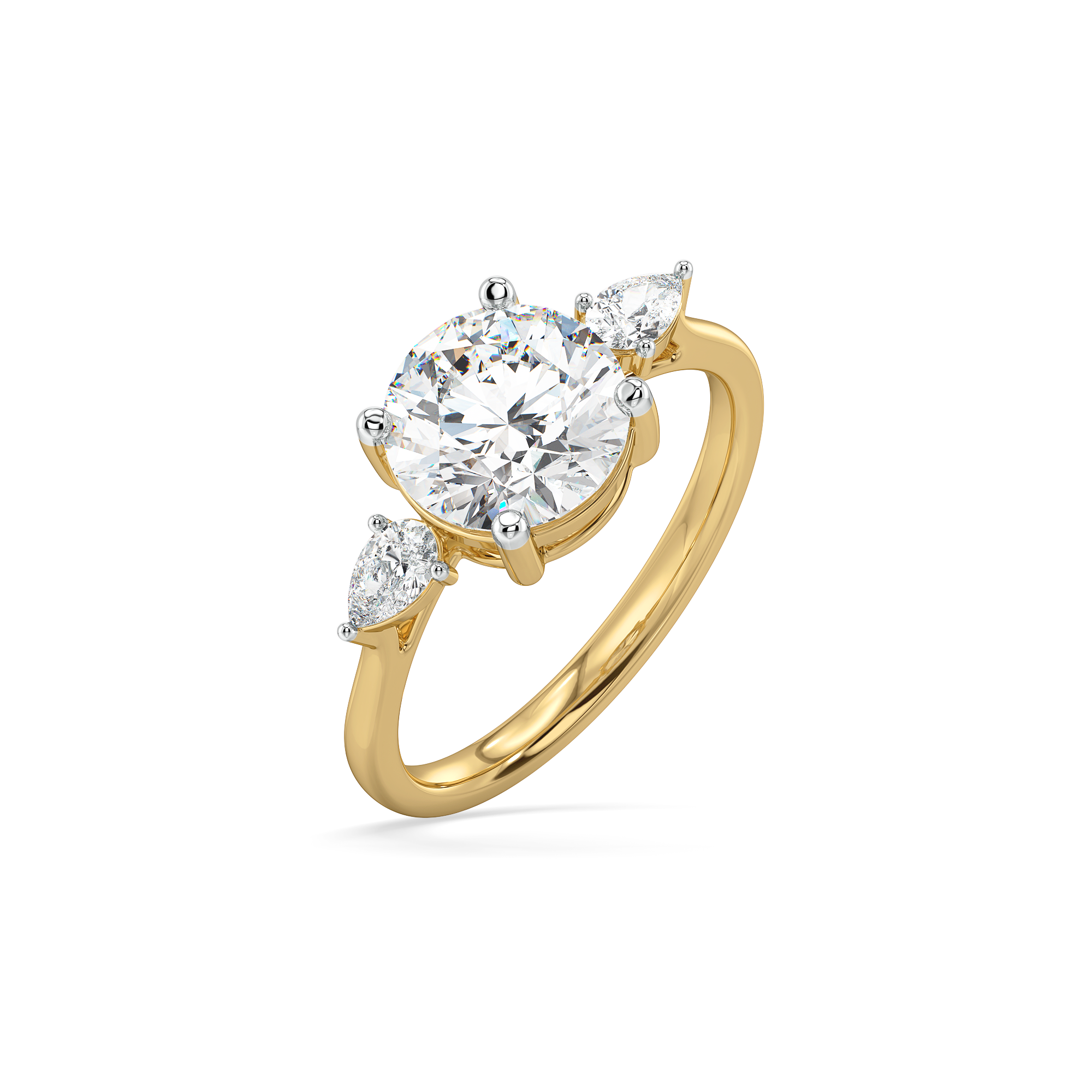 Sunlit Tear - Pure Gold Lab Diamond Ring