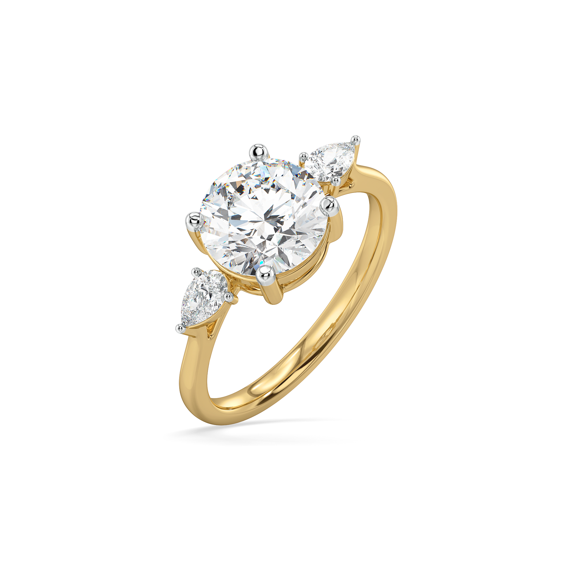 Sunlit Tear - Pure Gold Lab Diamond Ring