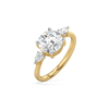 Lukson Sunlit Tear Pure Gold Lab Grown Diamond Ring