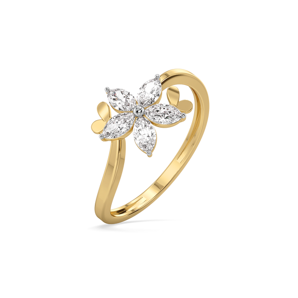 Lukson Garden of Light Pure Gold Lab  Grown Diamond Ring in India