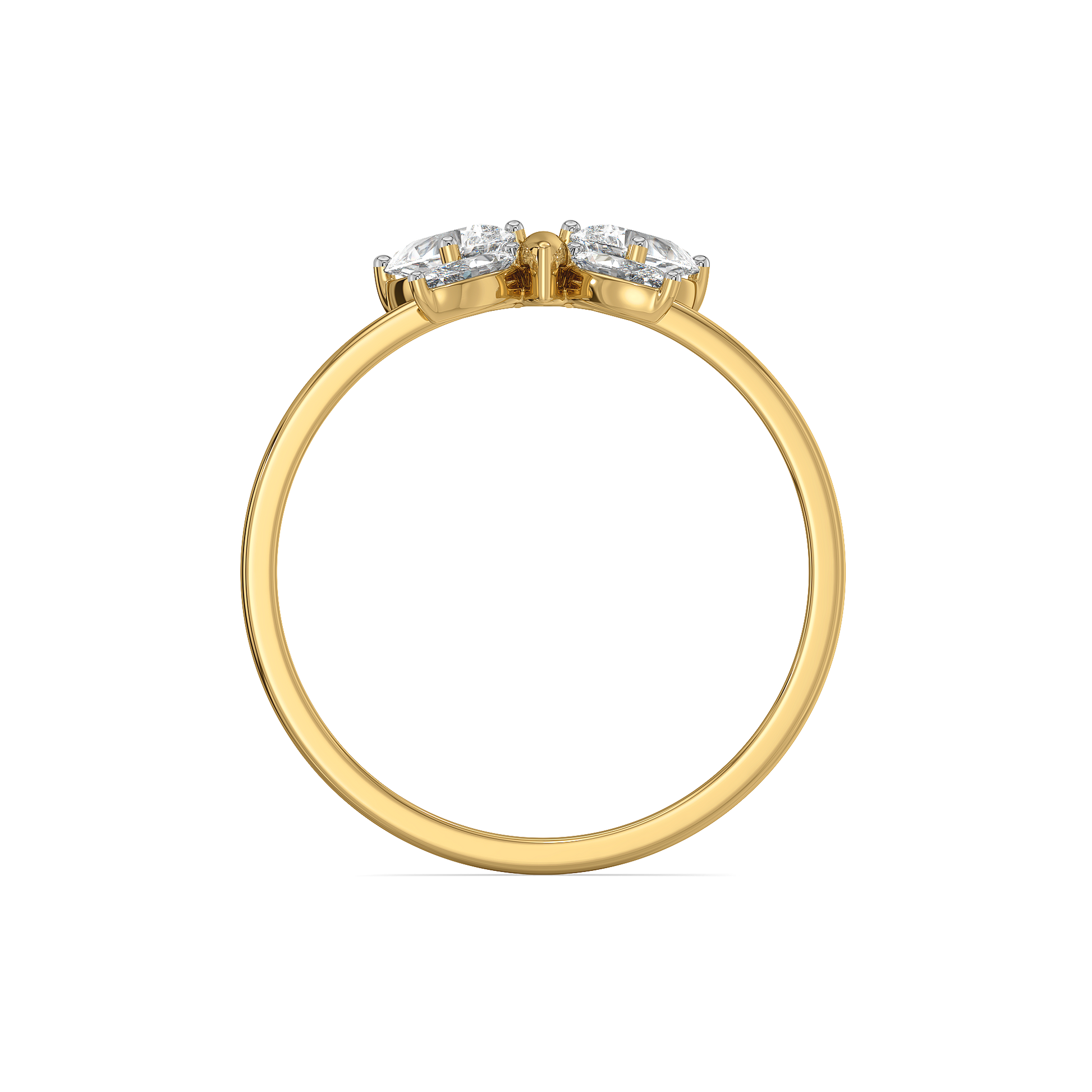 Fluttered Grace  - Pure Gold Lab Diamond Ring