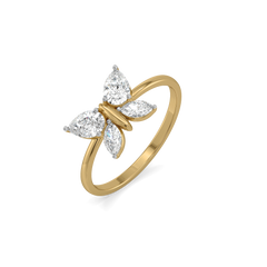 Fluttered Grace  - Pure Gold Lab Diamond Ring