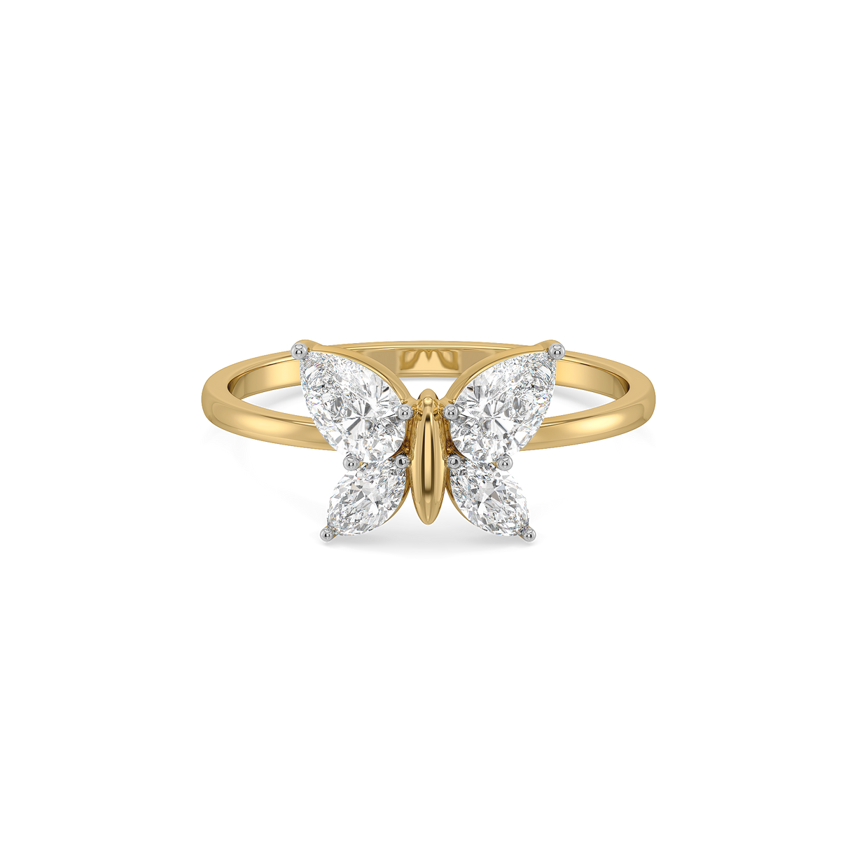 Fluttered Grace  - Pure Gold Lab Diamond Ring