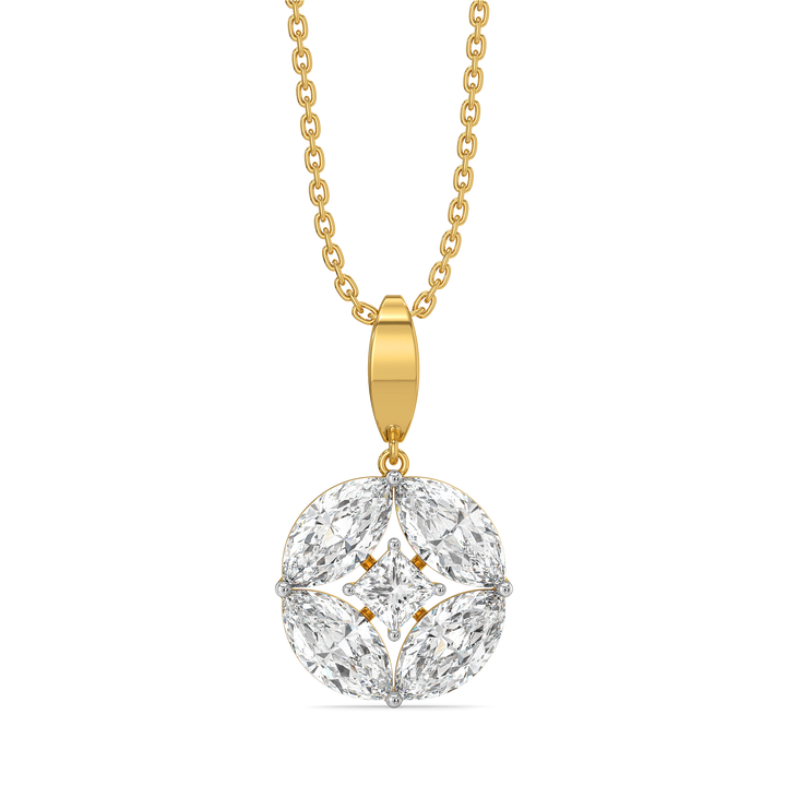 Queen’s Crown - Pure Gold Lab Diamond Pendant