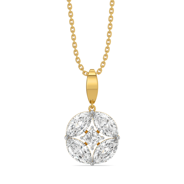 Queen’s Crown - Pure Gold Lab Diamond Pendant