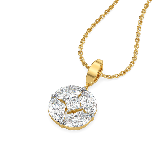 Queen’s Crown - Pure Gold Lab Diamond Pendant