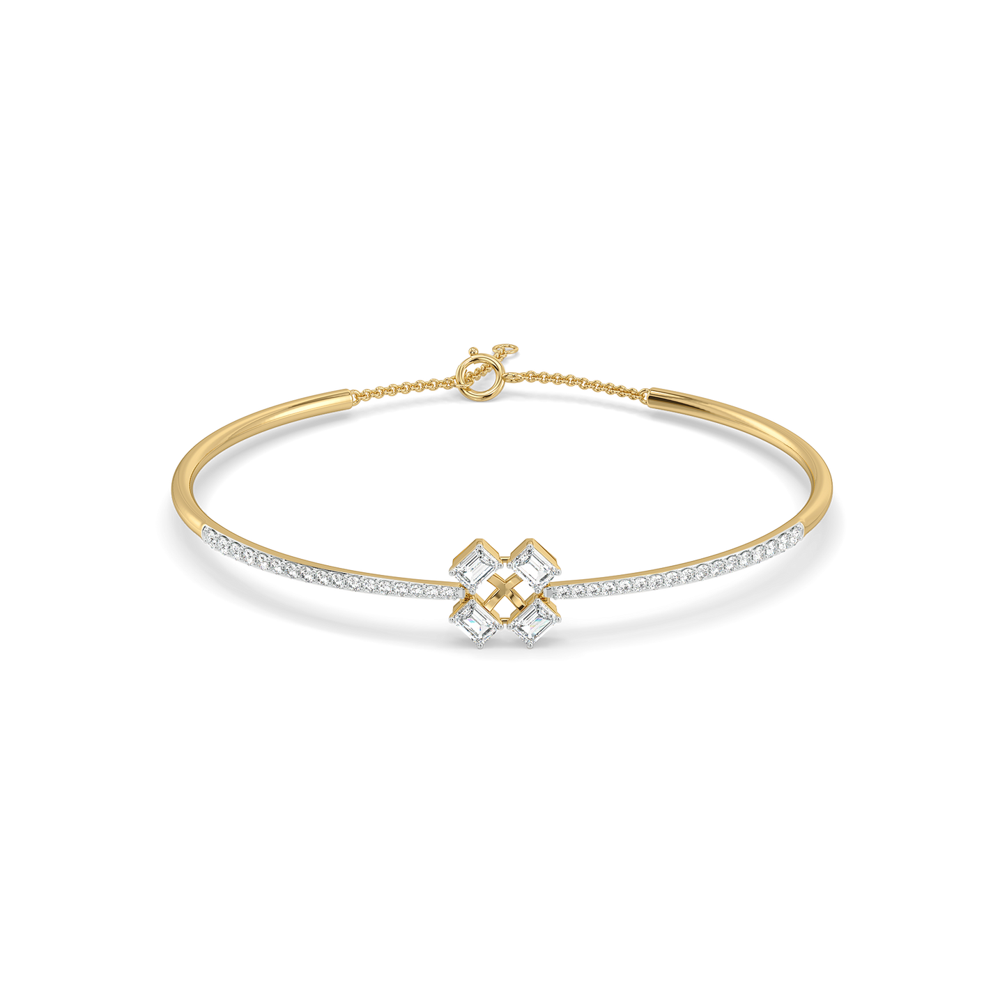 Majestic Emeralds - Pure Gold Lab Diamond Bangle