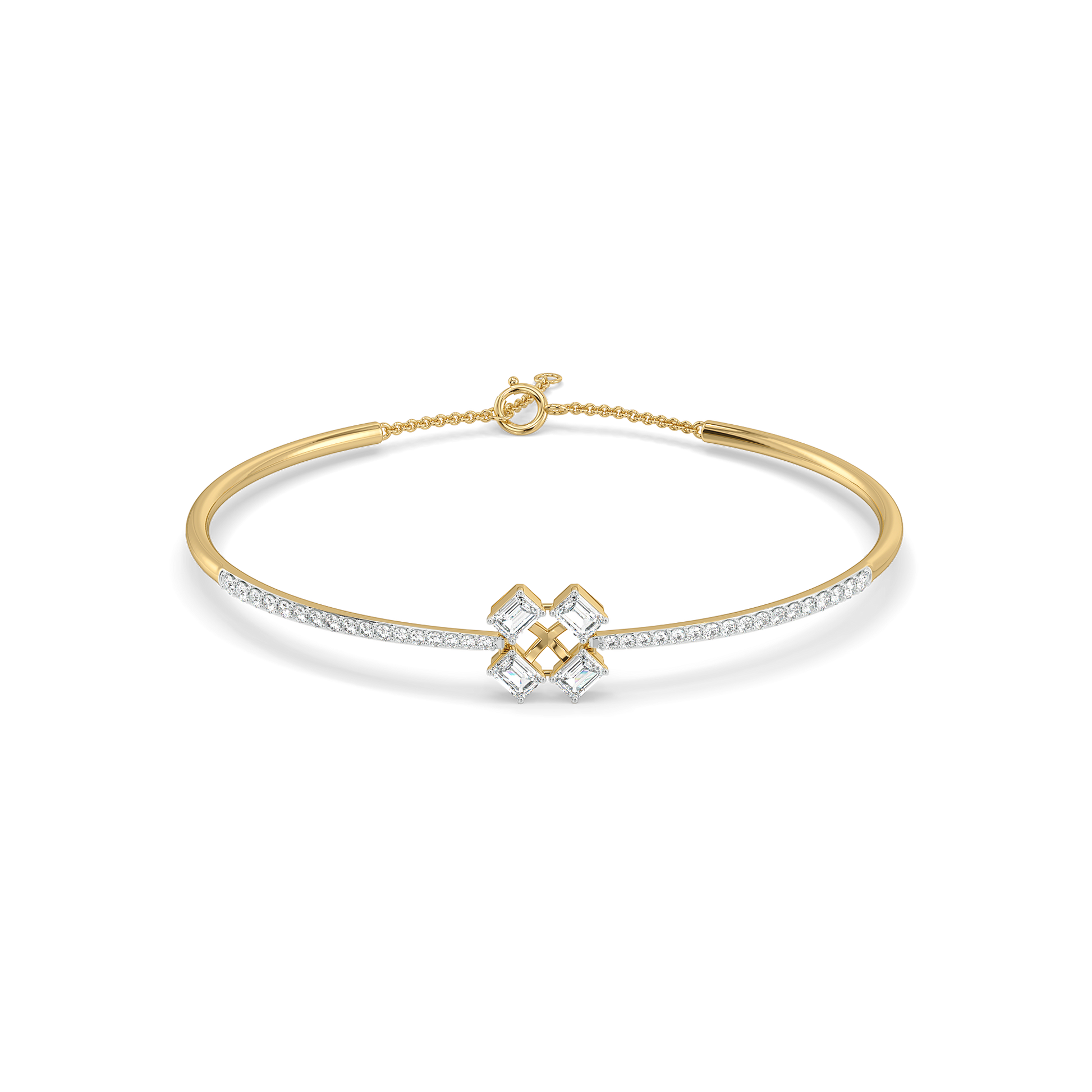 Majestic Emeralds - Pure Gold Lab Diamond Bangle