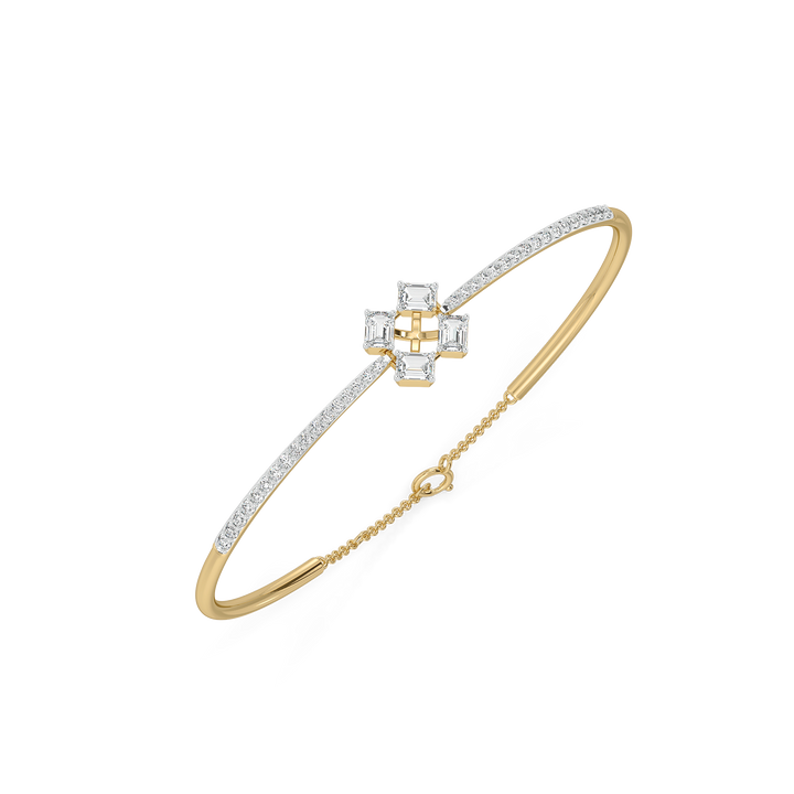 Majestic Emeralds - Pure Gold Lab Diamond Bangle