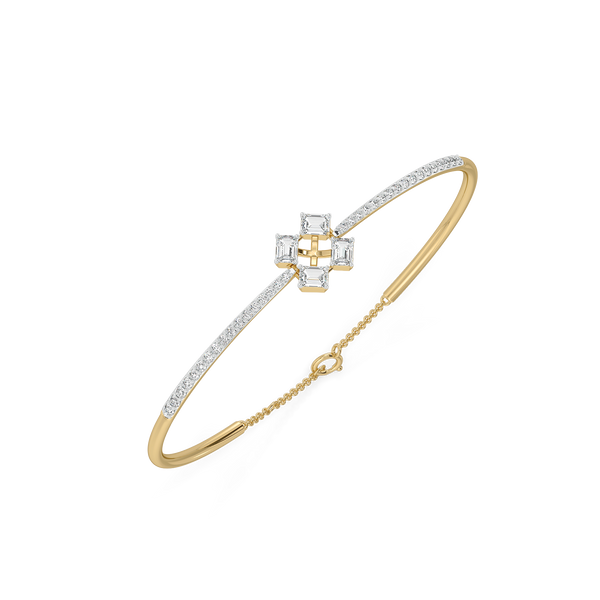 Majestic Emeralds - Pure Gold Lab Diamond Bangle