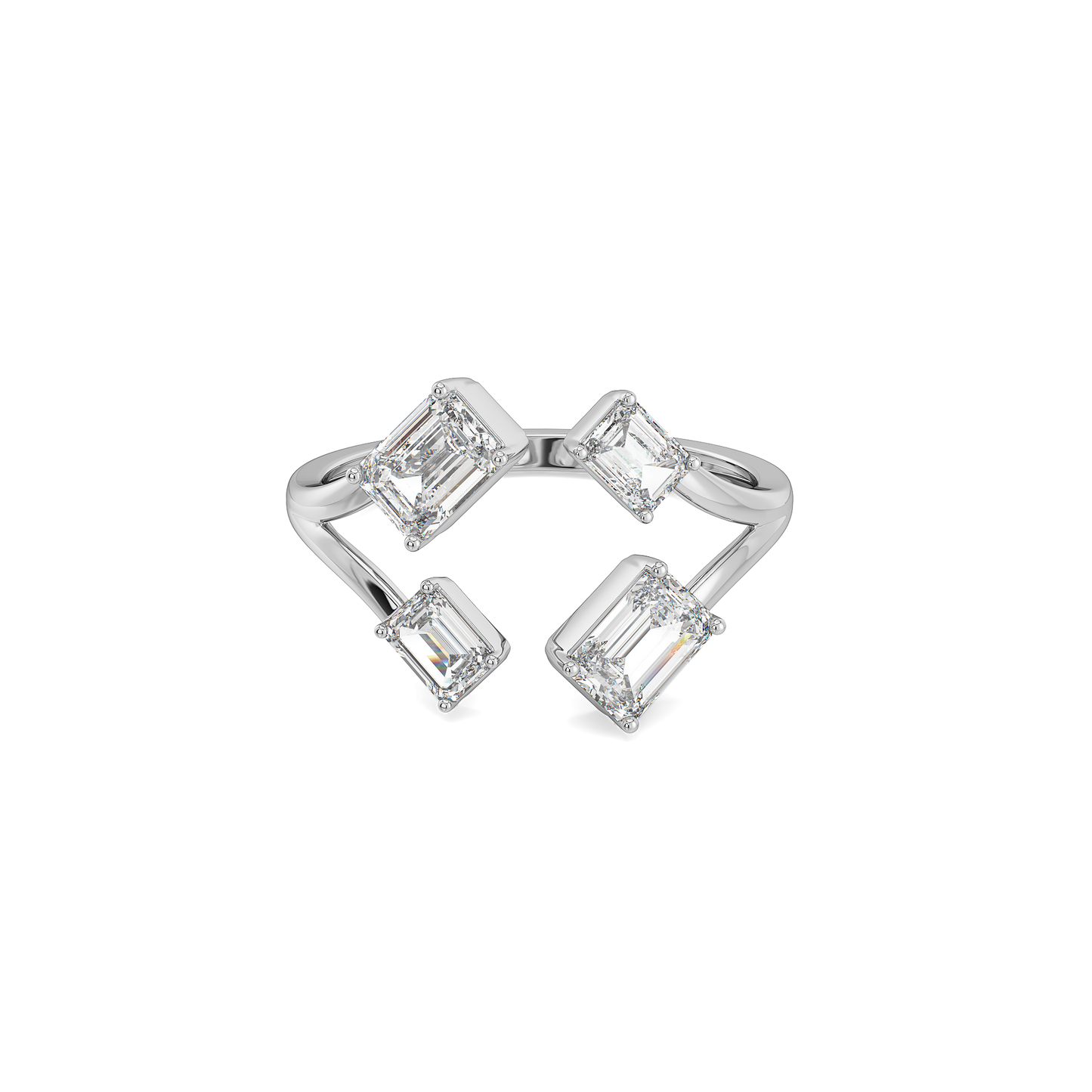 Majestic Emeralds - Pure Gold Lab Diamond Ring