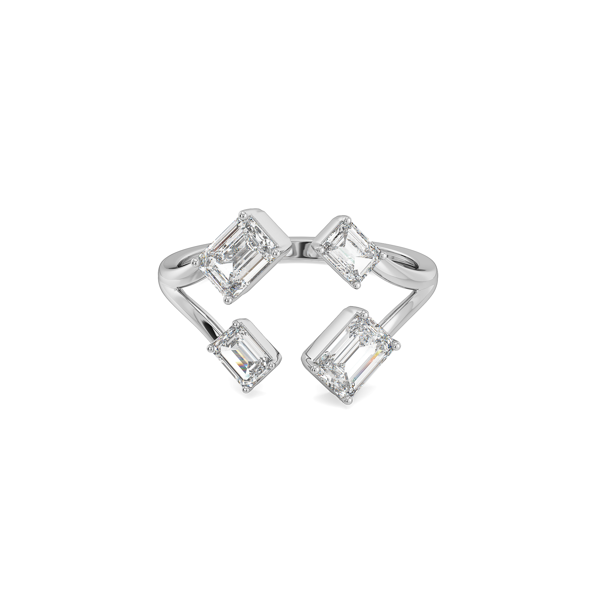 Majestic Emeralds - Pure Gold Lab Diamond Ring