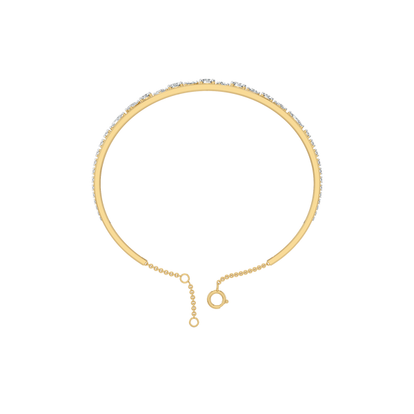 Symphony of Shapes  - Pure Gold Lab Diamond Bangle