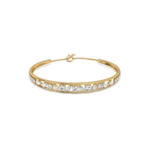 Symphony of Shapes  - Pure Gold Lab Diamond Bangle