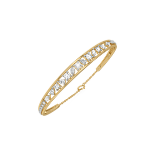 Symphony of Shapes  - Pure Gold Lab Diamond Bangle