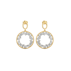 Symphony of Shapes Drop - Pure Gold Lab Diamond Earrings