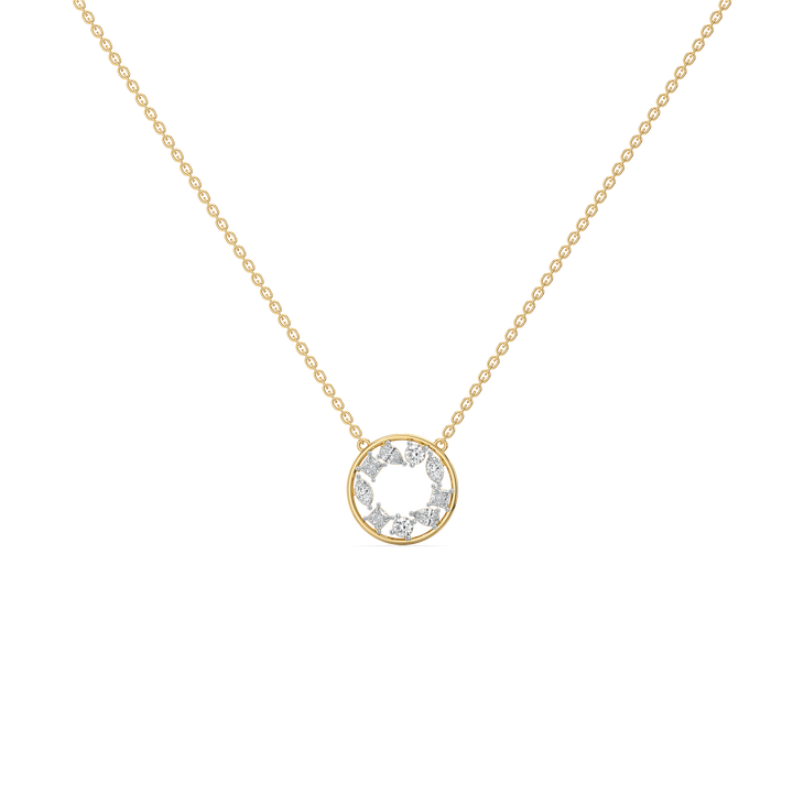 Symphony of Shapes  - Pure Gold Lab Diamond Necklace