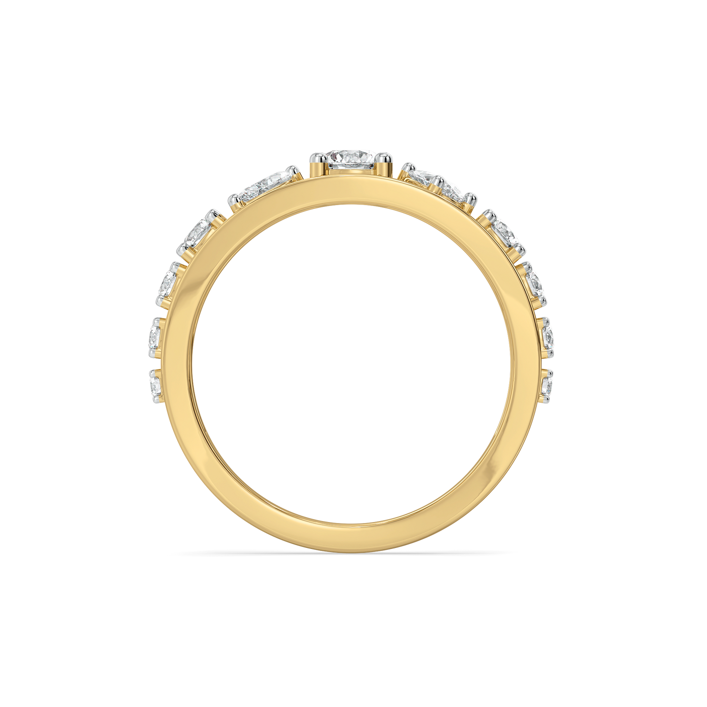 Symphony of Shapes  - Pure Gold Lab Diamond Ring