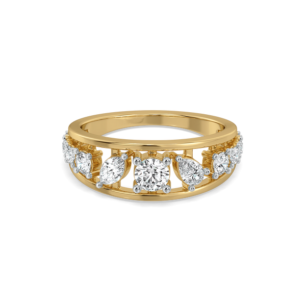 Lukson Symphony of Shapes Gold Lab Grown Diamond Ring Online