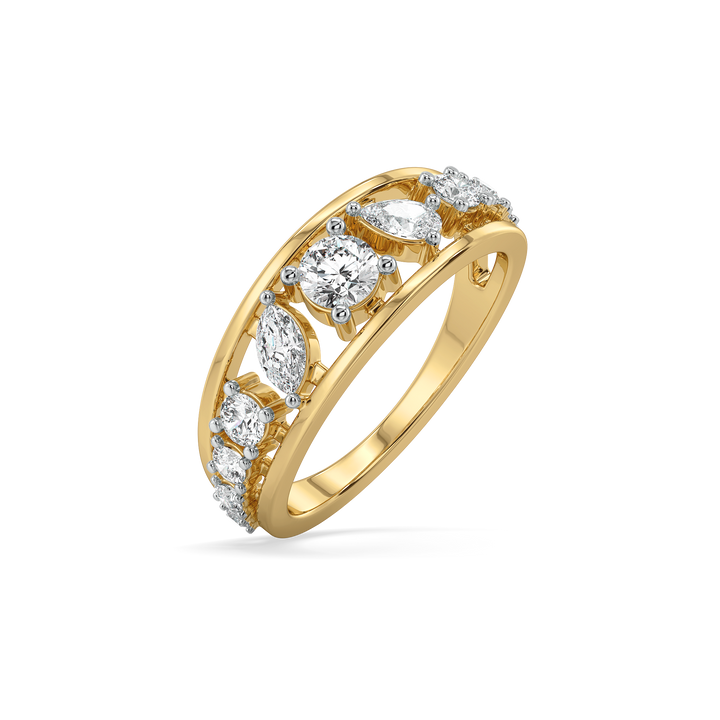 Symphony of Shapes  - Pure Gold Lab Diamond Ring