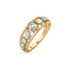 Symphony of Shapes  - Pure Gold Lab Diamond Ring
