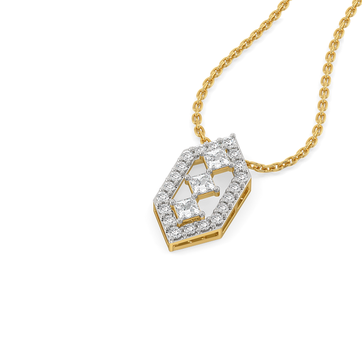 Play of Princess - Pure Gold Lab Diamond Pendant