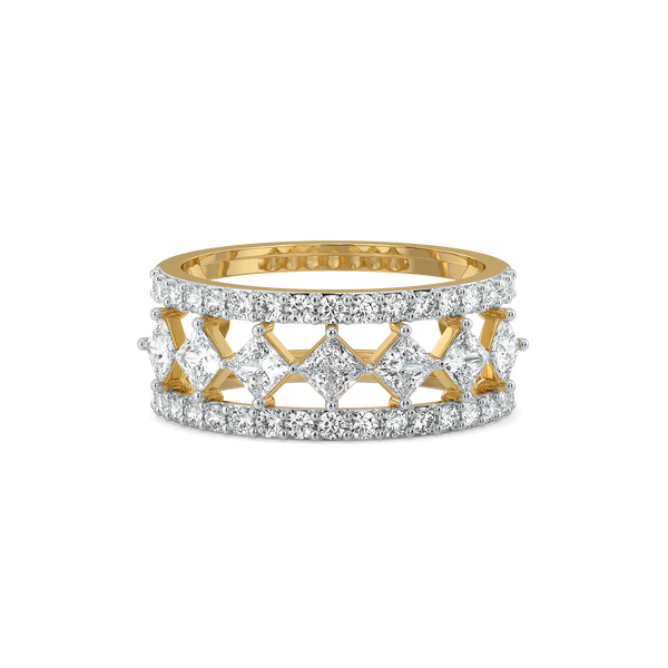 Lukson Play of Princess Pure Gold Lab Grown Diamond Ring in India