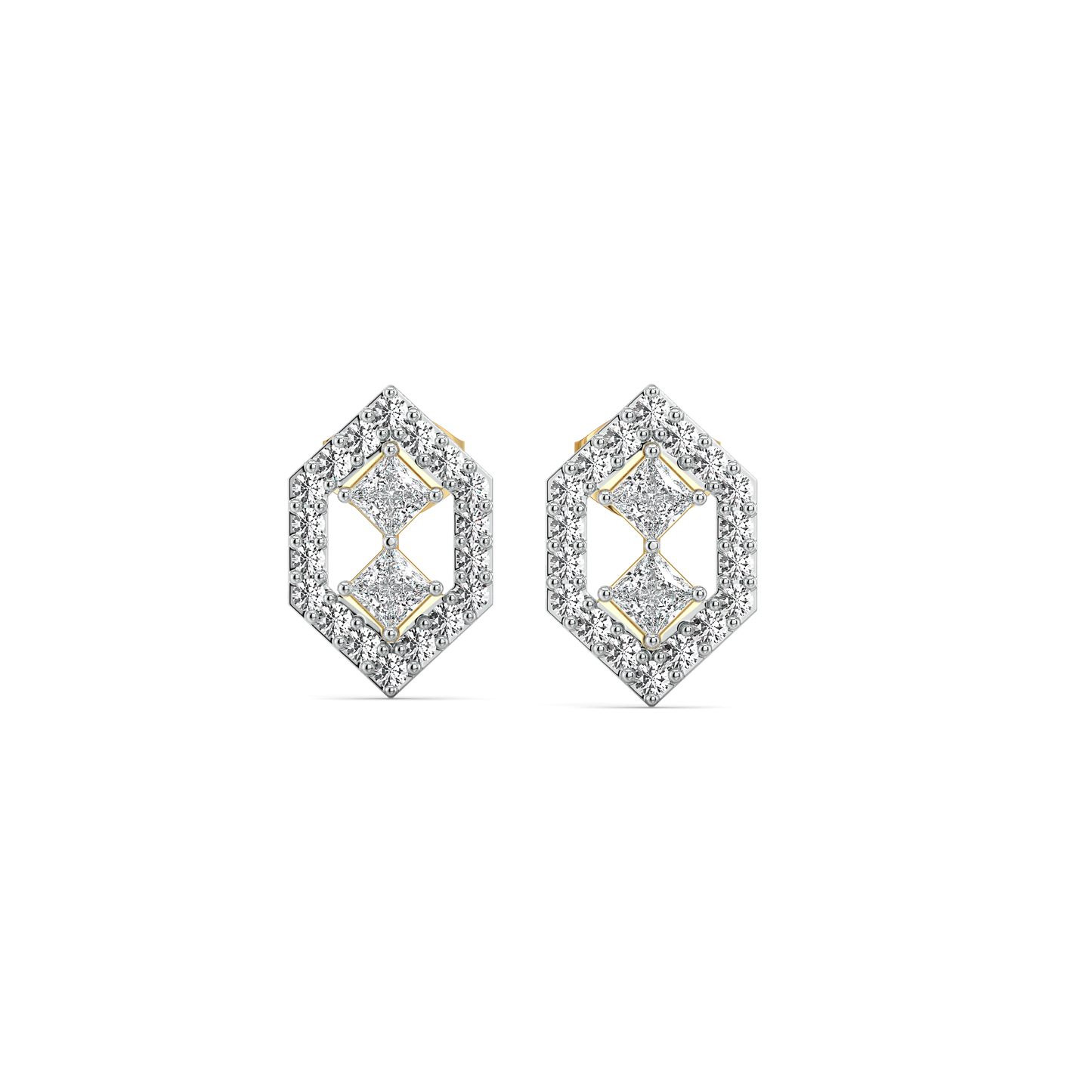 Play of Princess Stud - Pure Gold Lab Diamond Earrings