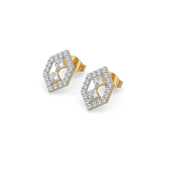Play of Princess Stud - Pure Gold Lab Diamond Earrings