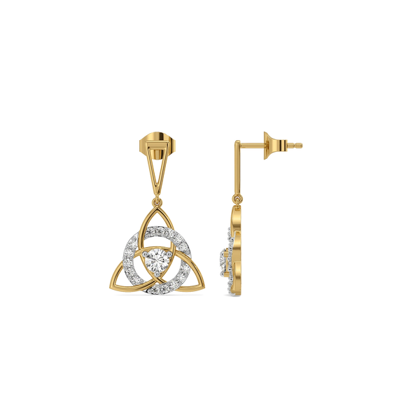 Eternity Knot Lab Grown Diamond Drop Earrings