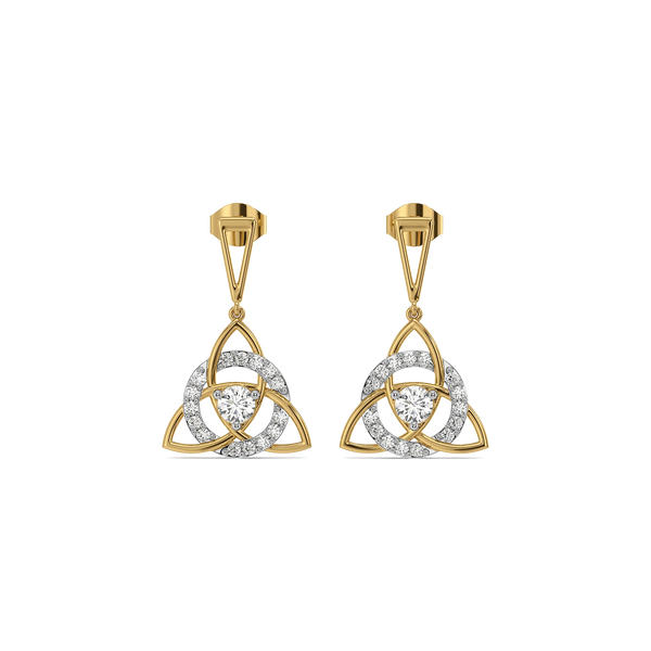 Eternity Knot Lab Grown Diamond Drop Earrings