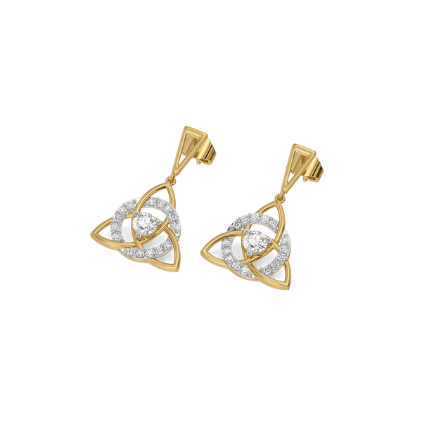 Eternity Knot Lab Grown Diamond Drop Earrings