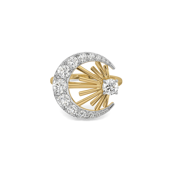 Sunshine Crescent Lab Grown Diamond Cocktail Ring