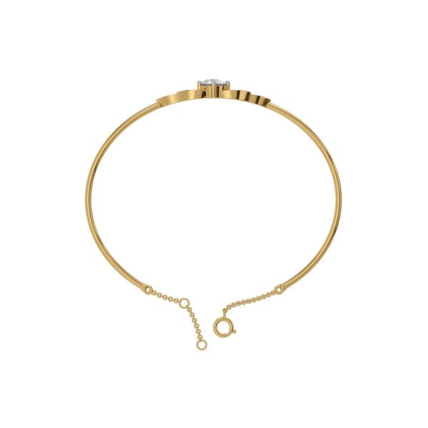 Lotus Bloom Lab Grown Diamond Bangle
