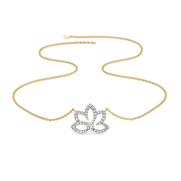 Lotus Bloom Lab Grown Diamond Necklace