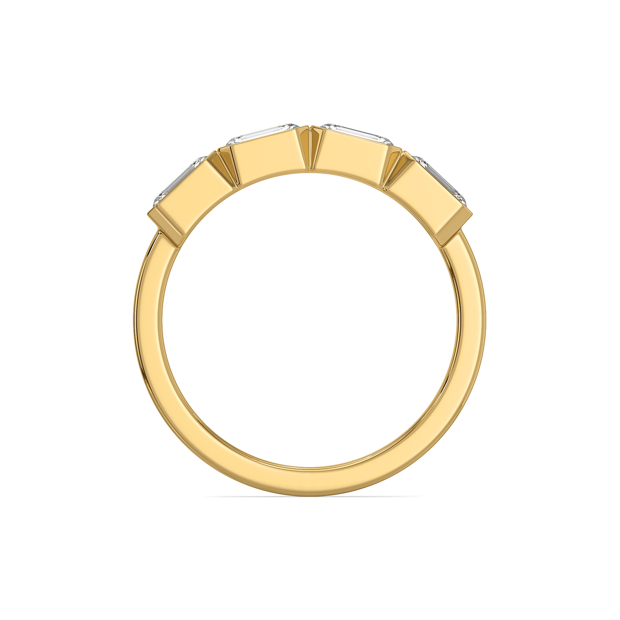 Lukson Emerald Embrace Pure Gold Lab Grown Diamond Solitaire Ring for Women