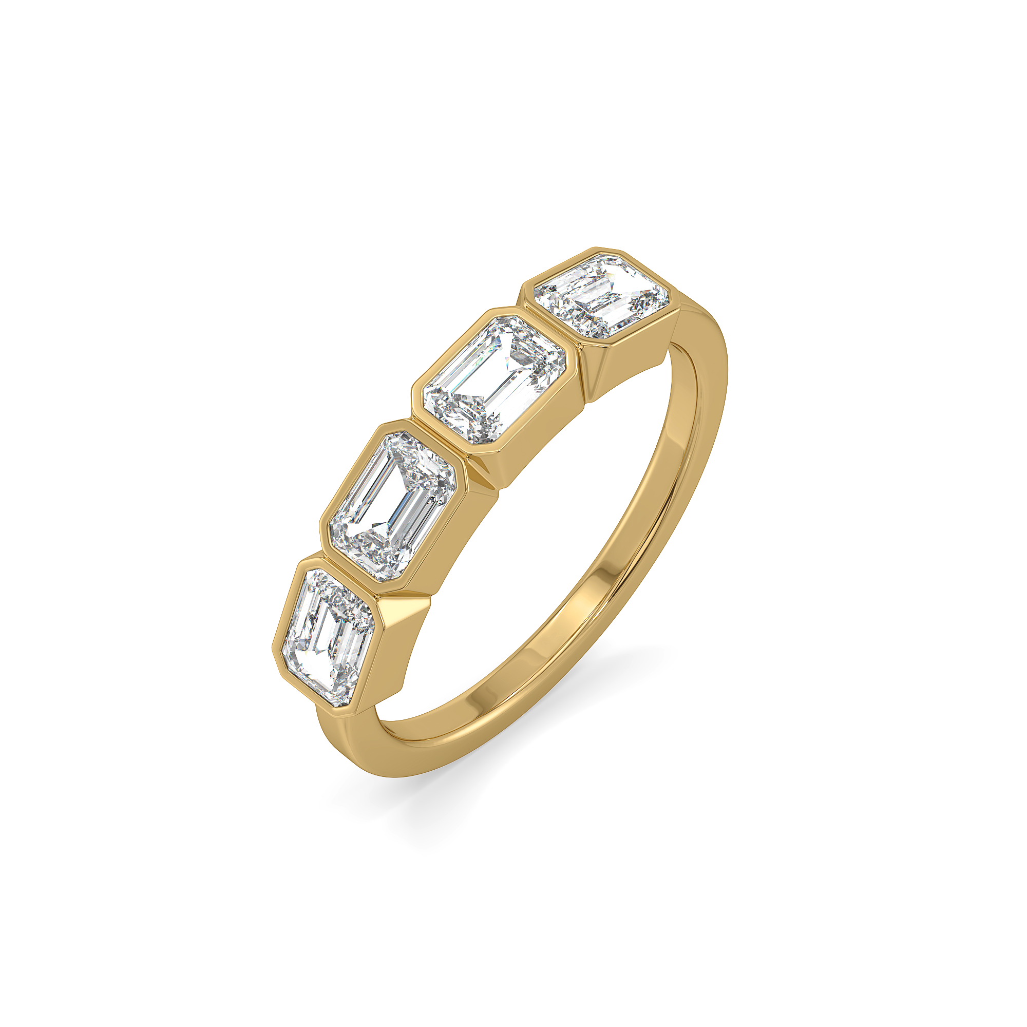 Emerald Embrace - Pure Gold Lab Diamond Solitaire Ring