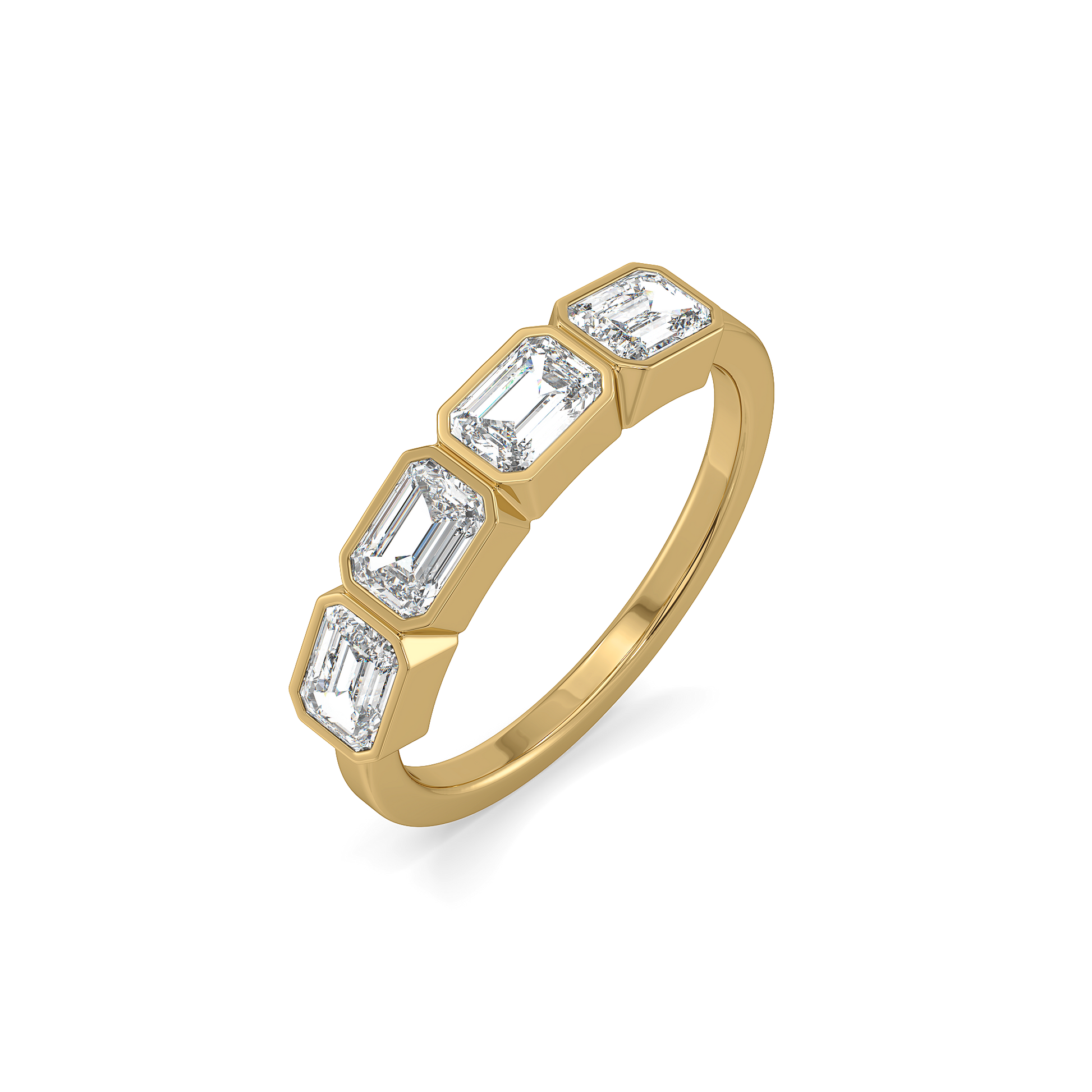 Emerald Embrace - Pure Gold Lab Diamond Solitaire Ring