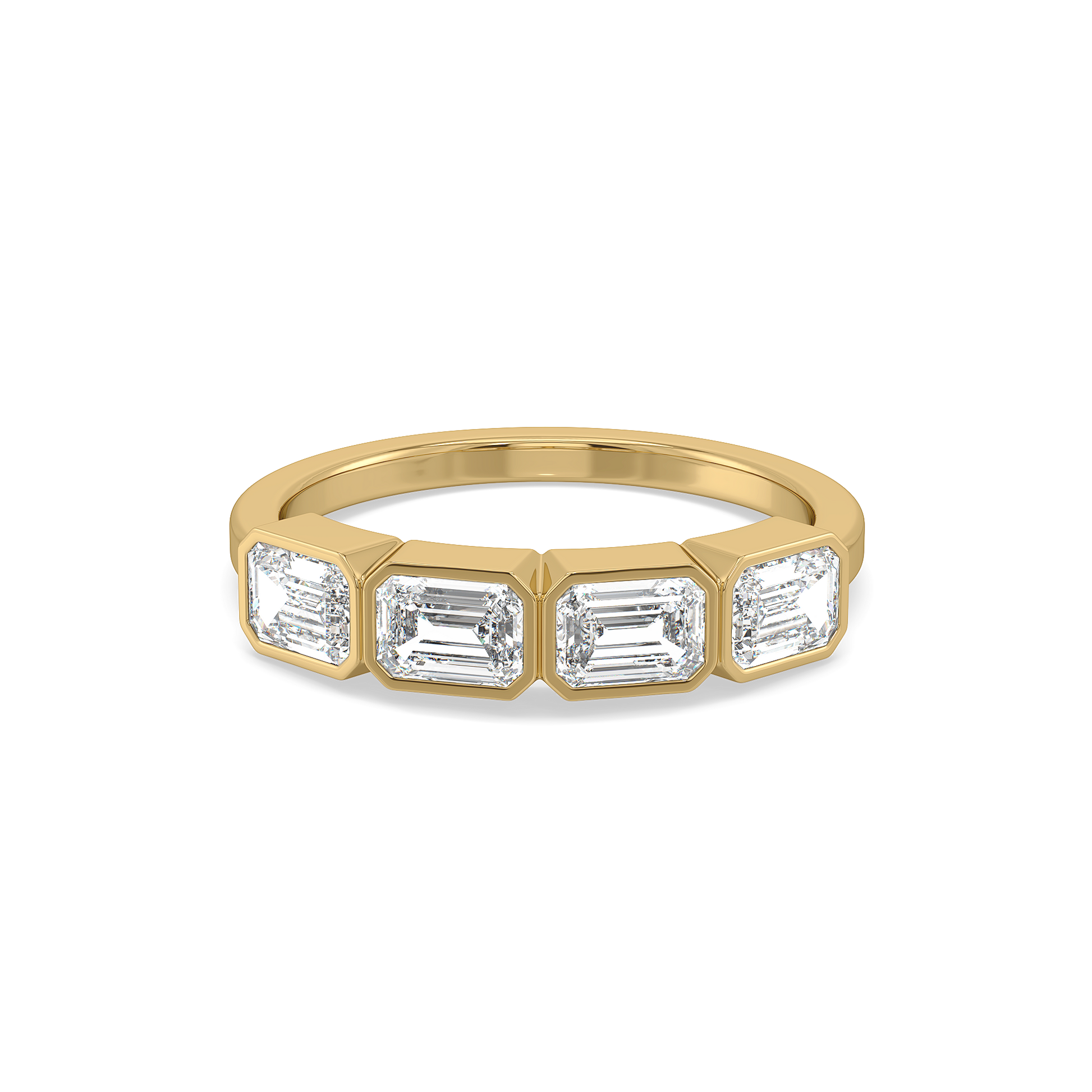Emerald Embrace - Pure Gold Lab Diamond Solitaire Ring