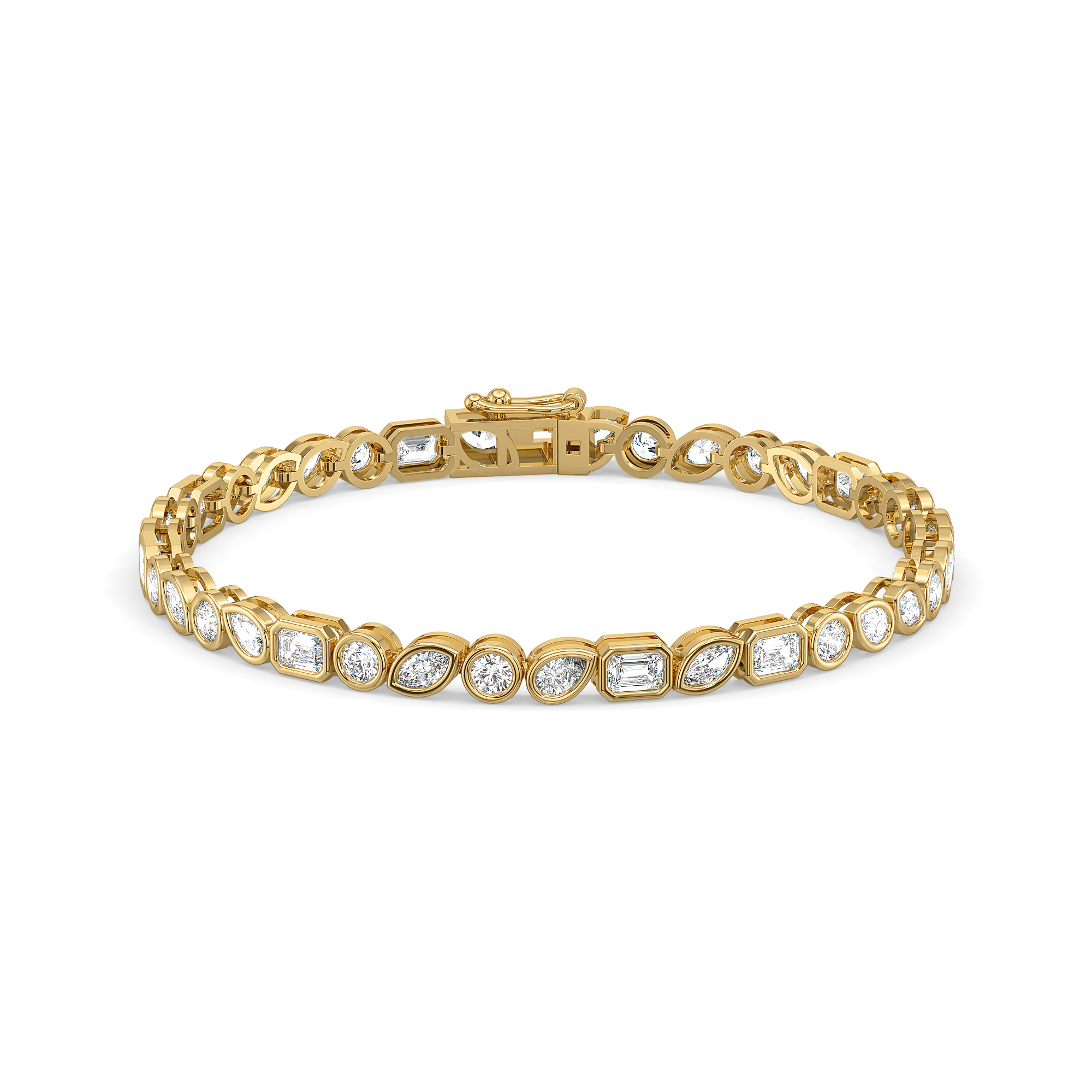 Facet Medley - Pure Gold Lab Diamond Solitaire Bracelet