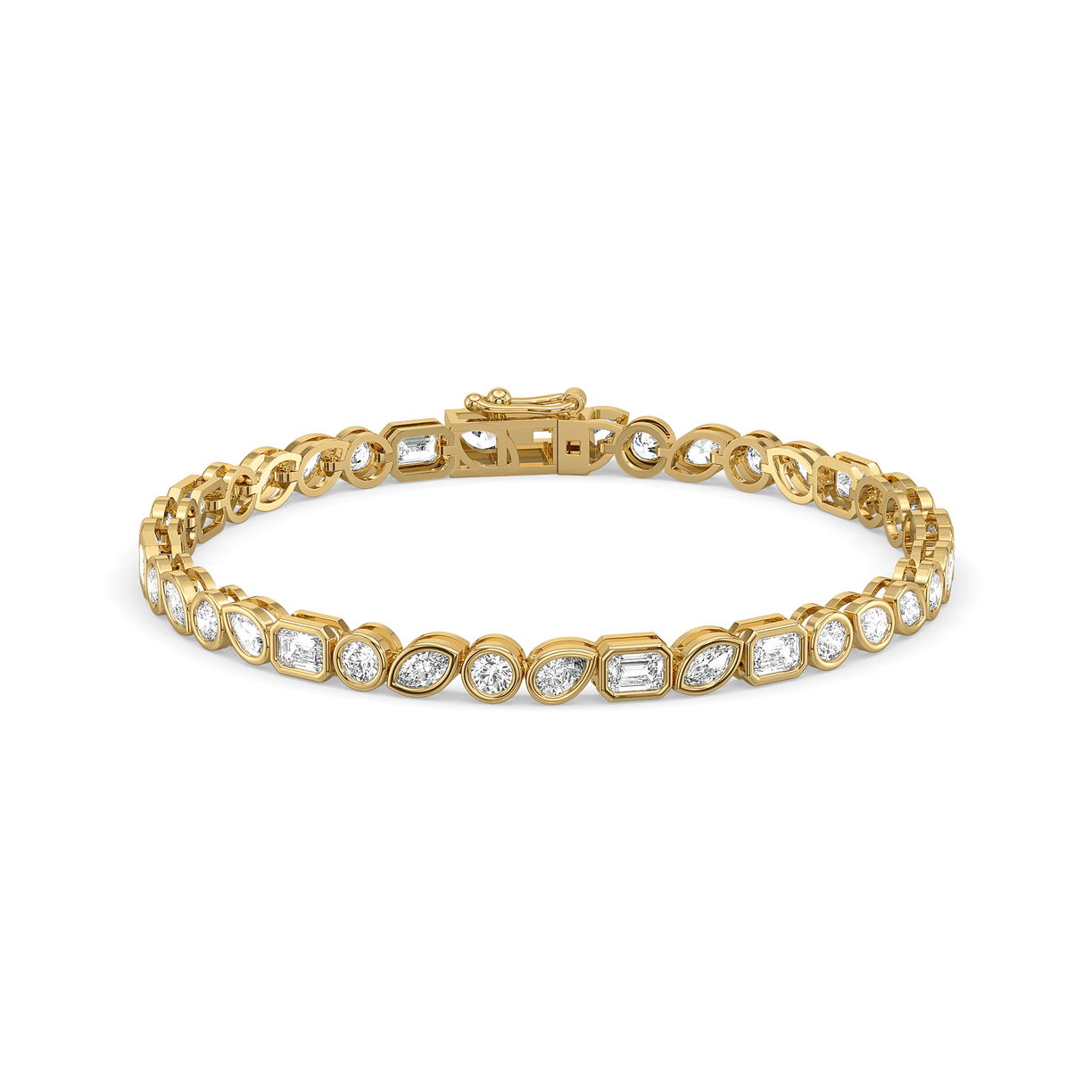 Facet Medley - Pure Gold Lab Diamond Solitaire Bracelet