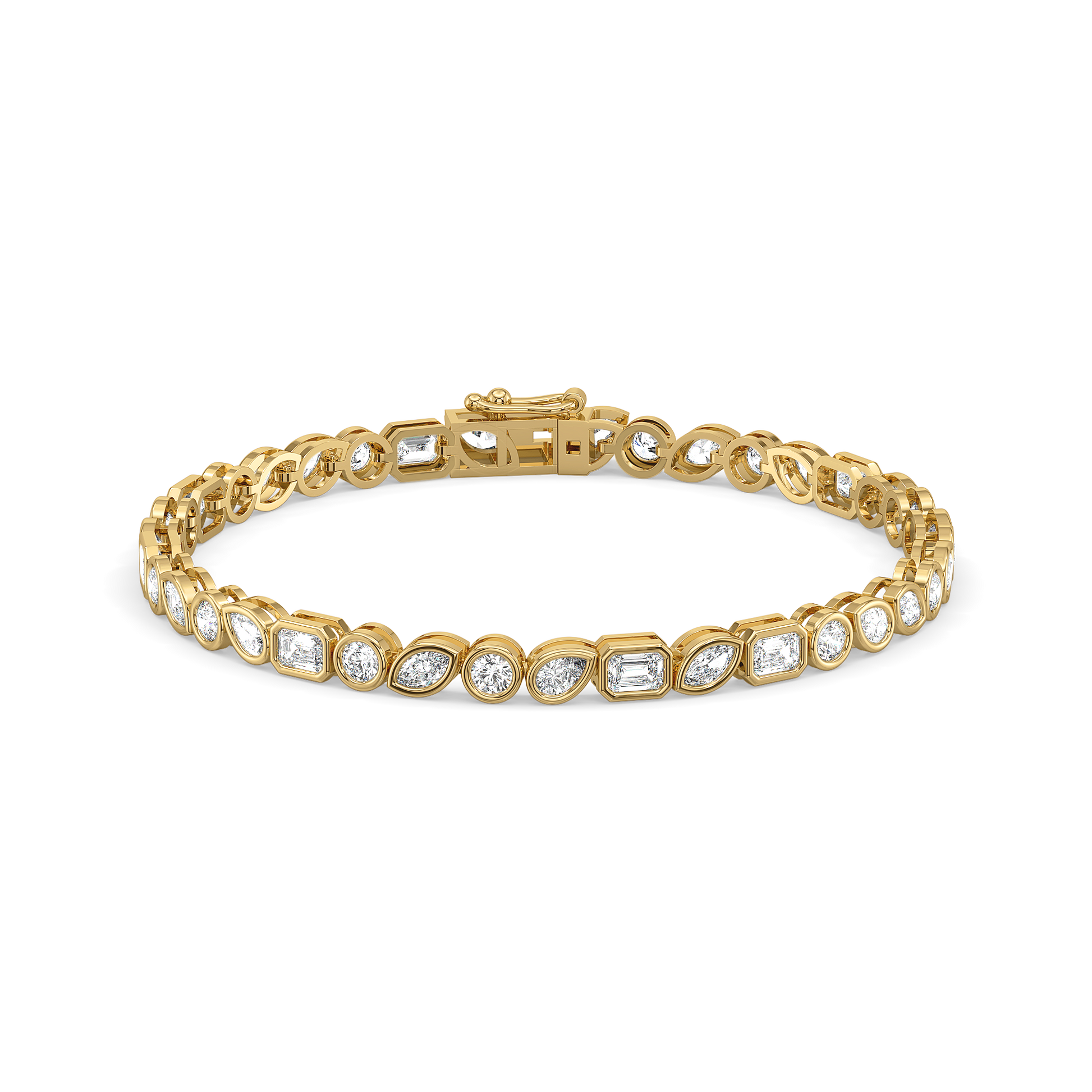 Facet Medley - Pure Gold Lab Diamond Solitaire Bracelet