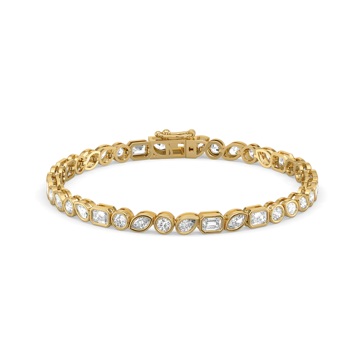 Facet Medley - Pure Gold Lab Diamond Solitaire Bracelet